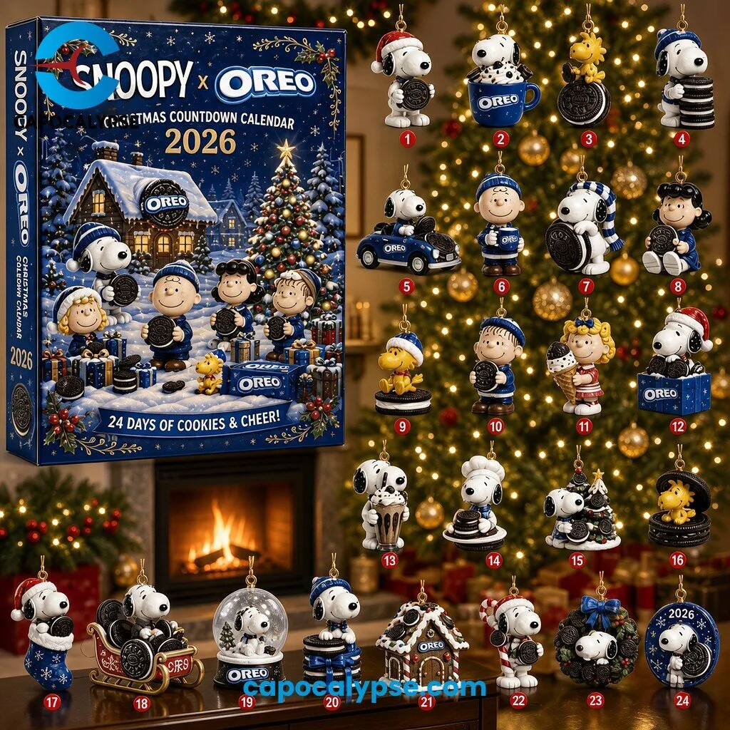 Snoopy Oreo 2026 Christmas Countdown Calendar - 24 Collectible Cookie Charms