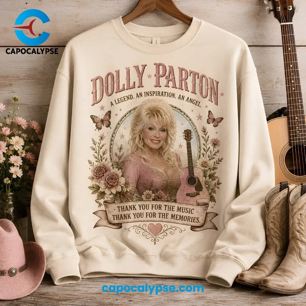 Dolly Parton A Legend An Inspiration An Angel Sweatshirt Dolly Parton "Legend, Inspiration, Angel" Sweatshirt