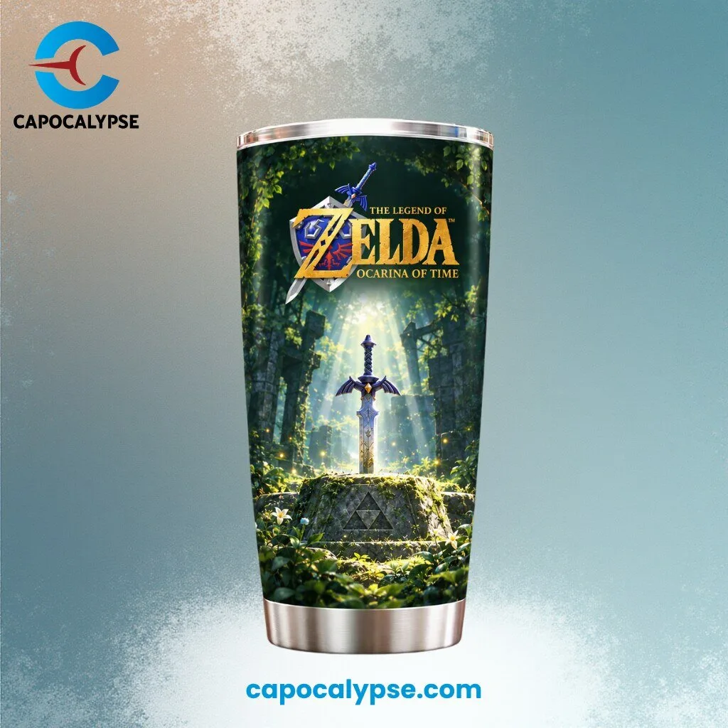 The Legend of Zelda Ocarina of Time Stainless Steel Tumbler Legend of Zelda Ocarina of Time Stainless Steel Tumbler – B
