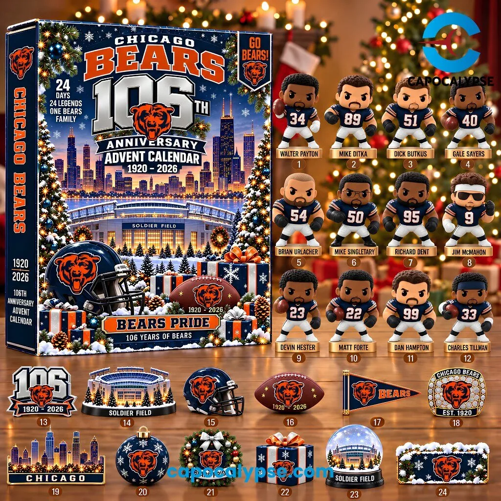 Chicago Bears 106th Anniversary Advent Calendar 1920-2026