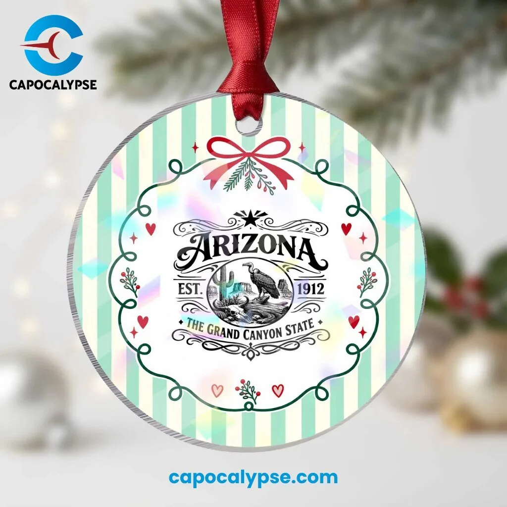 Arizona Est. 1912 The Grand Canyon State Acrylic Ornament