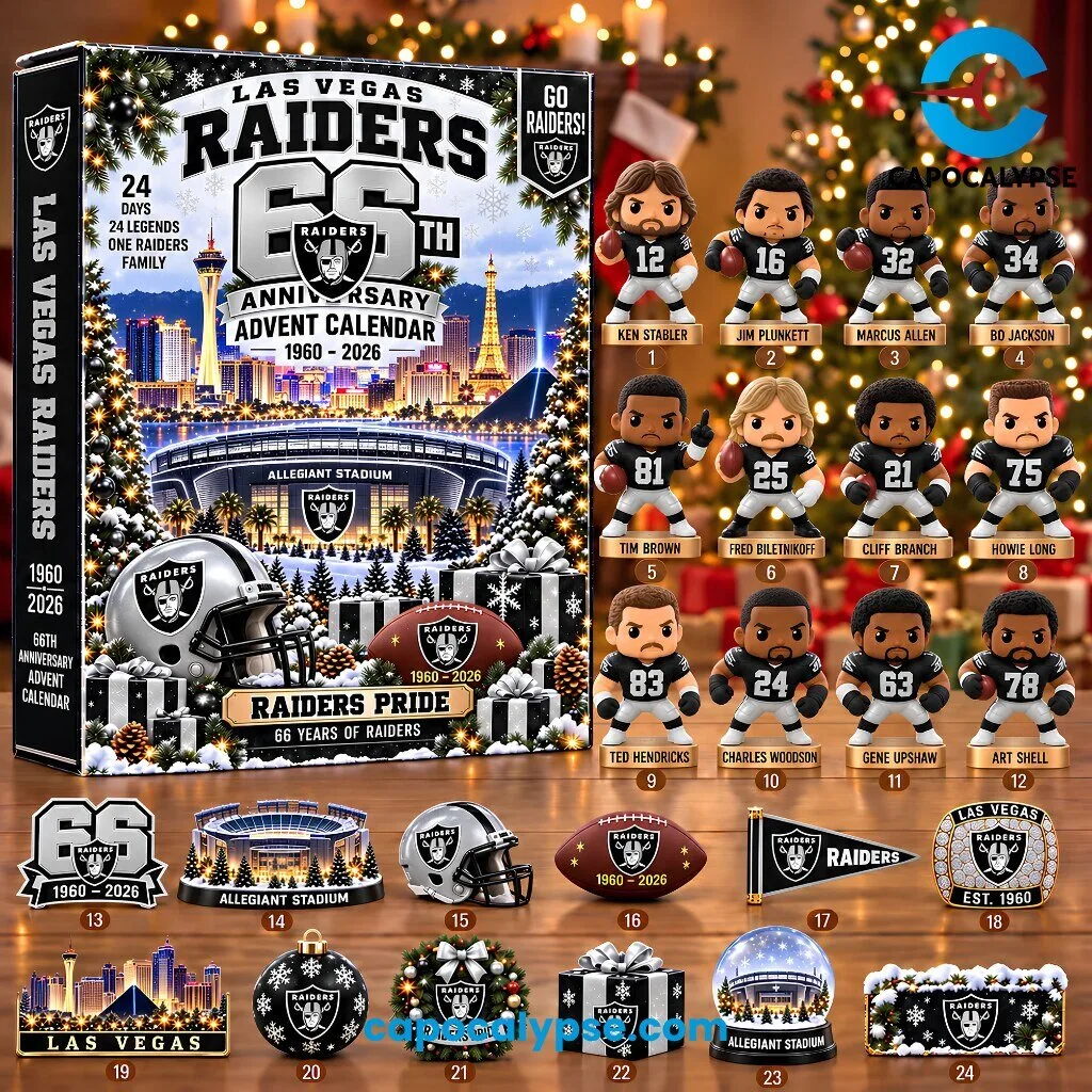 Las Vegas Raiders 66th Anniversary Advent Calendar 1960-2026