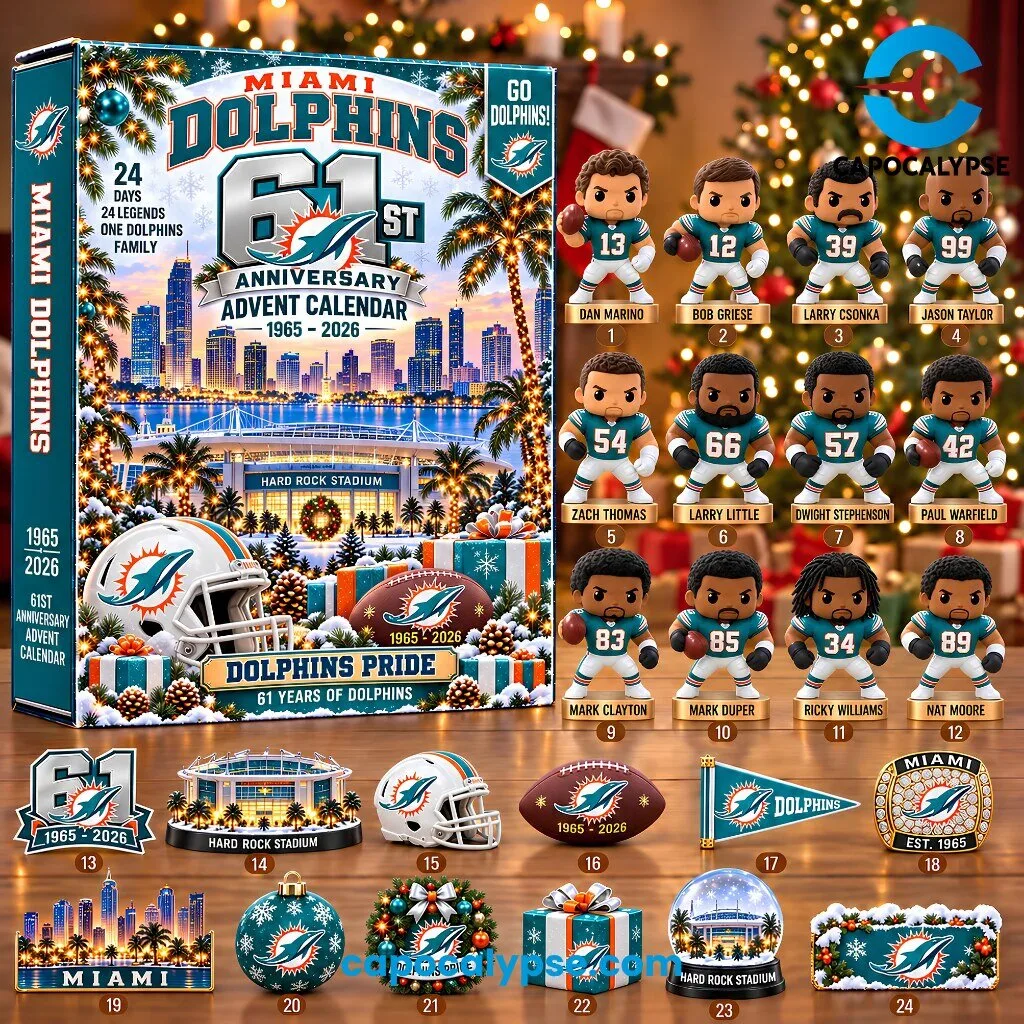 Miami Dolphins 61st Anniversary Advent Calendar 1965-2026