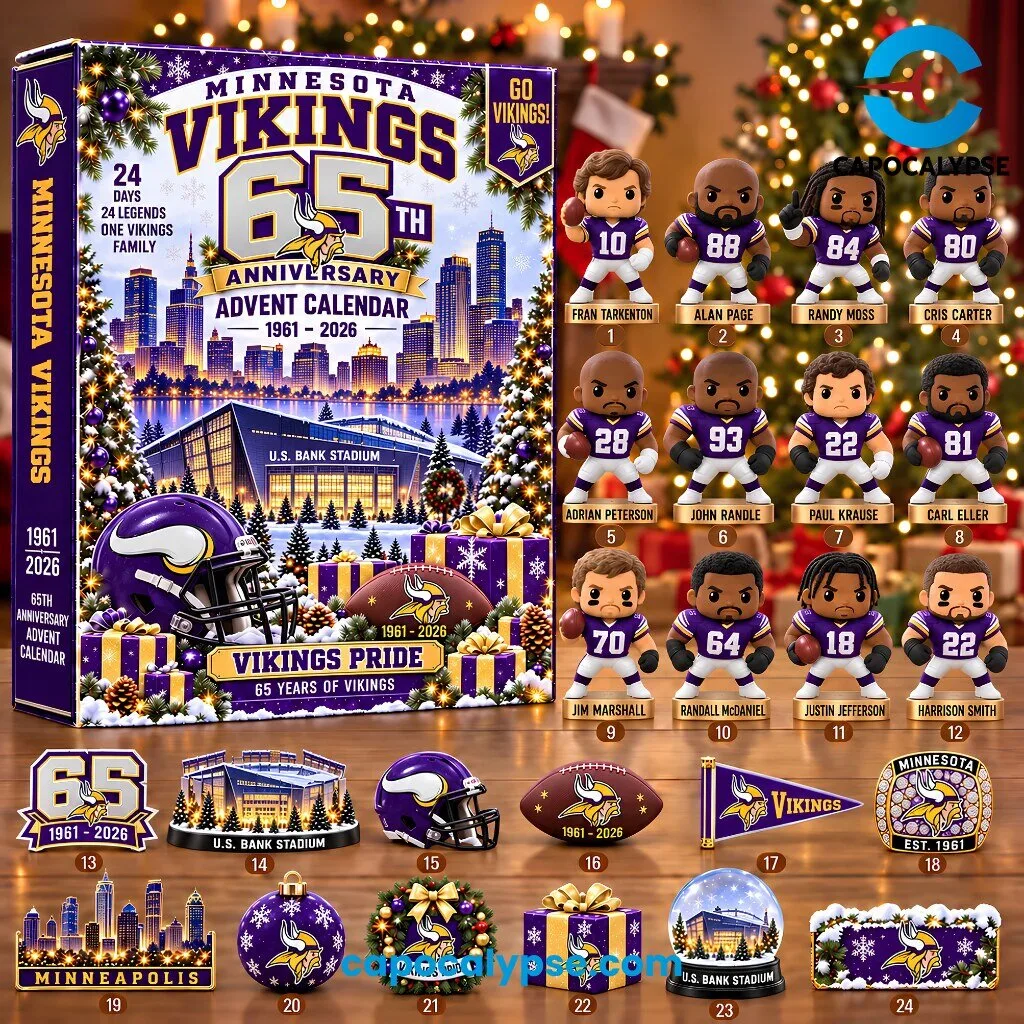 Minnesota Vikings 65th Anniversary Advent Calendar 1961-2026