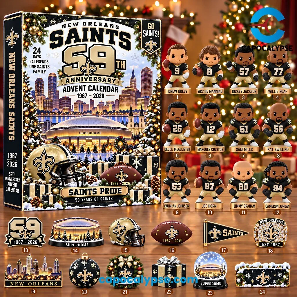 New Orleans Saints 59th Anniversary Advent Calendar 1967-2026