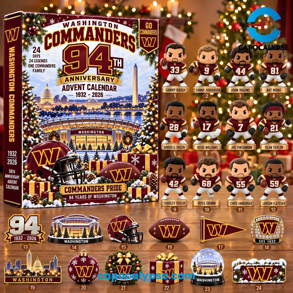 Washington Commanders 94th Anniversary Advent Calendar 1932-2026